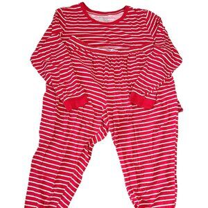 Jammies for your Families Women Stripe Red & White Set of Pajamas Size 1X, Used
